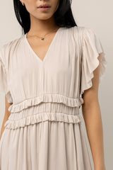 Willa Ruffle Dress in Ivory