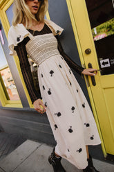 Cece Smocked Embroidered Dress - FINAL SALE
