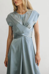 Rosalind Midi Dress in Blue
