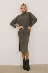Ulrich Sweater Dress in Charcoal - FINAL SALE