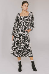 Soren Midi Dress in Black - FINAL SALE