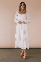 Manning Shimmery Midi Dress in Champagne - FINAL SALE