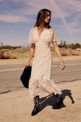 Maxene Embroidered Midi Dress - FINAL SALE