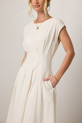 Isla Midi Dress in Off White
