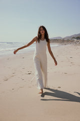 Tristan Knit Jumpsuit in Cream