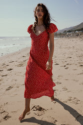 Grayson Floral Maxi Dress in Red - FINAL SALE