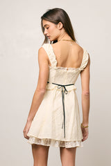 Teddie Embroidered Mini Dress - FINAL SALE