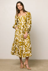 Soren Midi Dress in Mustard - FINAL SALE