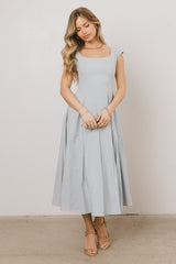 Colin Midi Dress in Slate Blue