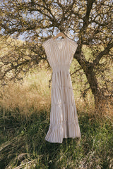 Claire Striped Maxi Dress in Taupe