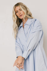 Juliet Collared Mini Dress in Blue - FINAL SALE