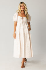 Kelsie Floral Midi Dress in Pink