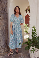 Sandra Button Front Maxi Dress