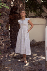 Amani Plaid Maxi Dress