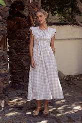 Amani Plaid Maxi Dress