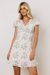 Leo Lace Trim Mini Dress