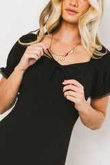 Maddox Midi Dress in Black