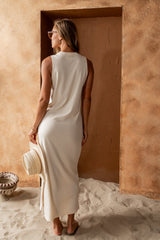 Amora Maxi Dress in Beige