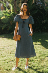 Elle Gingham Midi Dress