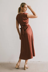 Rosalind Midi Dress in Rust - FINAL SALE
