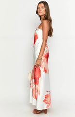 Damia White Floral Maxi Dress