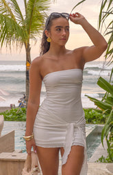 Hadlee White Strapless Mini Dress