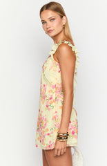 Joyce Yellow Bloom Mini Dress