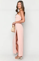 Lenora Pink Strapless Maxi Dress