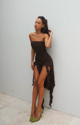 Lioness Rendezvous Chocolate Midi Dress