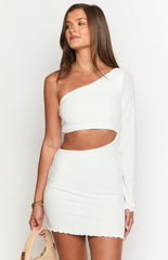 Reece White One Shoulder Mini Dress