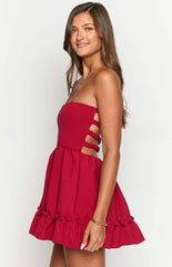 Sundazed Strap Back Dress Red