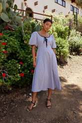 Lilia Gingham Maxi Dress