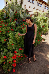 Barrett Midi Dress in Black