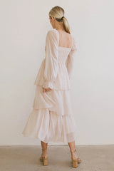 Manning Shimmery Midi Dress in Champagne - FINAL SALE