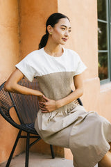 Florence Smocked Midi Dress in Taupe - FINAL SALE