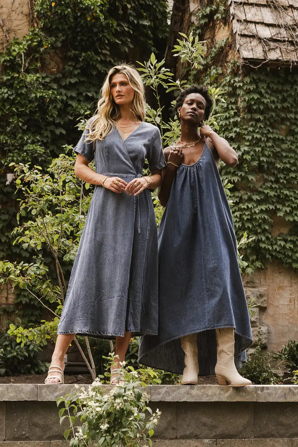 Chance Denim Wrap Dress - FINAL SALE