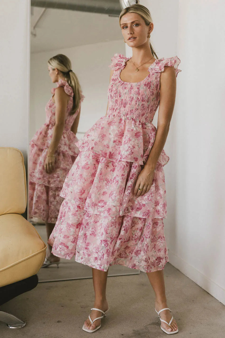 Absedee Floral Midi Dress - FINAL SALE