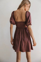 Alexis Satin Mini Dress in Mauve - FINAL SALE