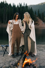 Kestrel Knit Overalls in Mocha - FINAL SALE
