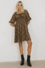 Bellamy Mini Dress in Brown - FINAL SALE