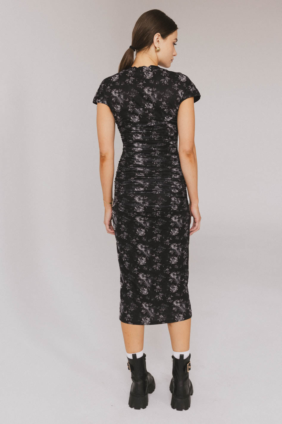 Kensie Ruched Midi Dress - FINAL SALE