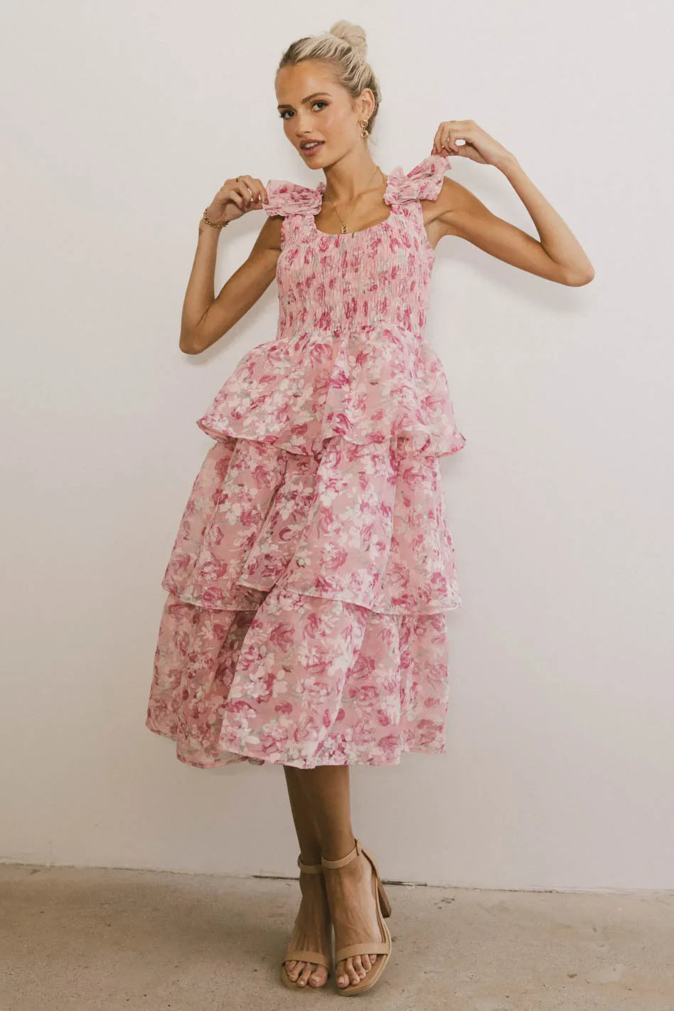 Absedee Floral Midi Dress - FINAL SALE