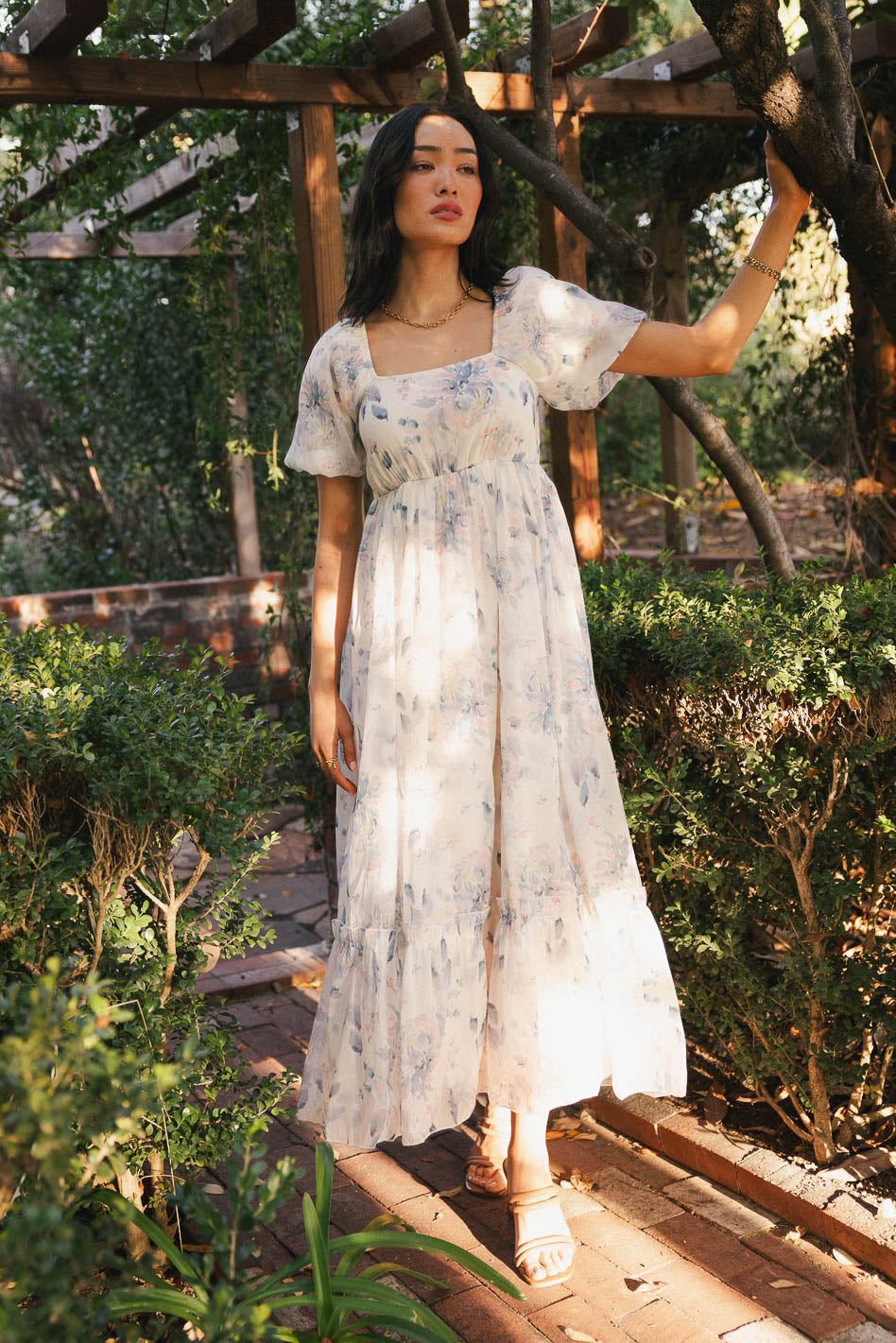 Kendry Floral Maxi Dress in Blue - FINAL SALE