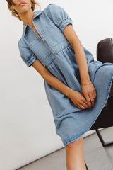 Georgia Denim Midi Dress - FINAL SALE