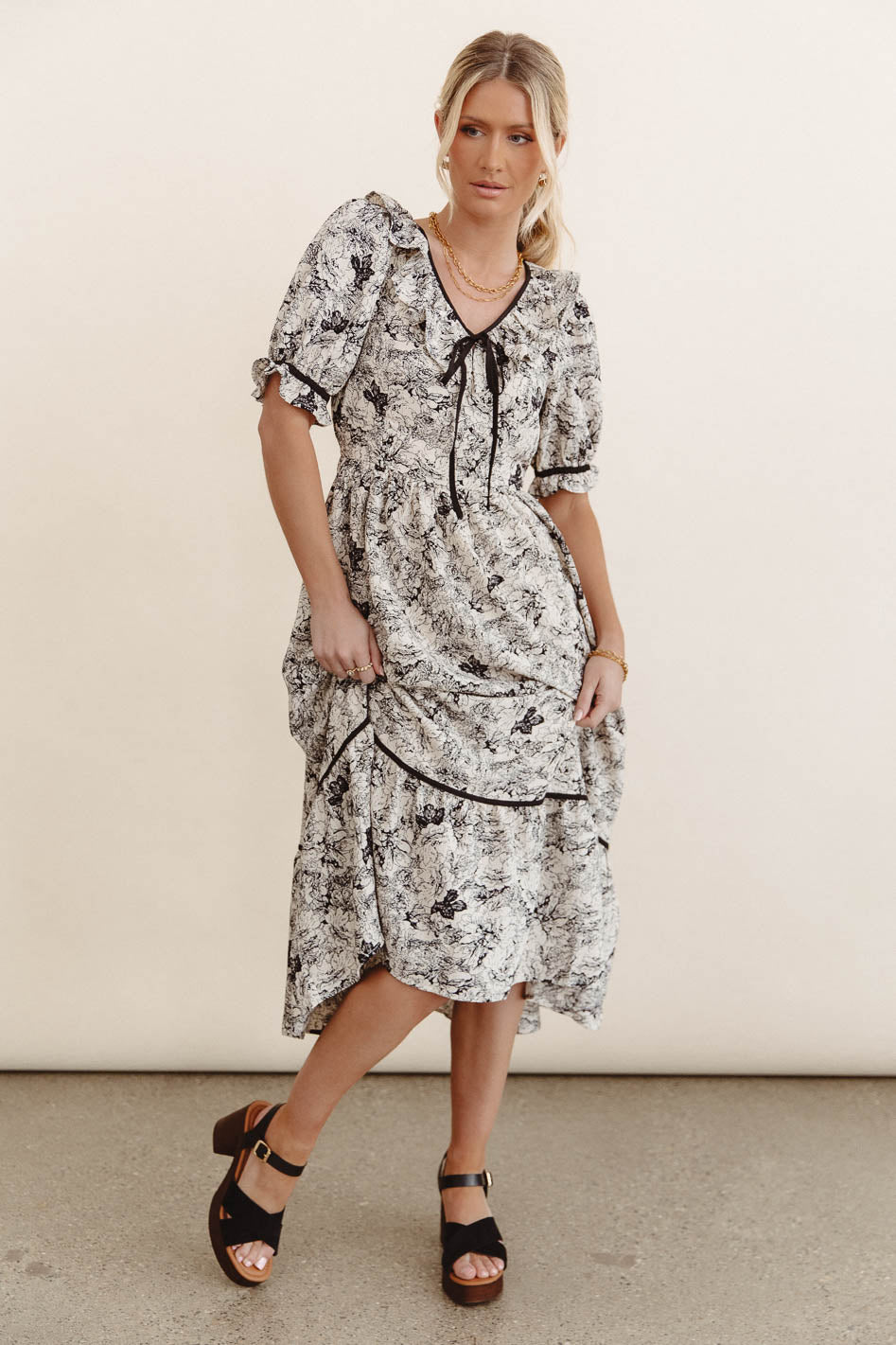 Petra Floral Midi Dress