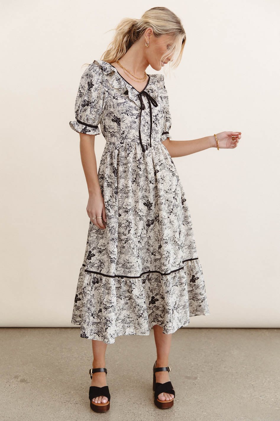 Petra Floral Midi Dress