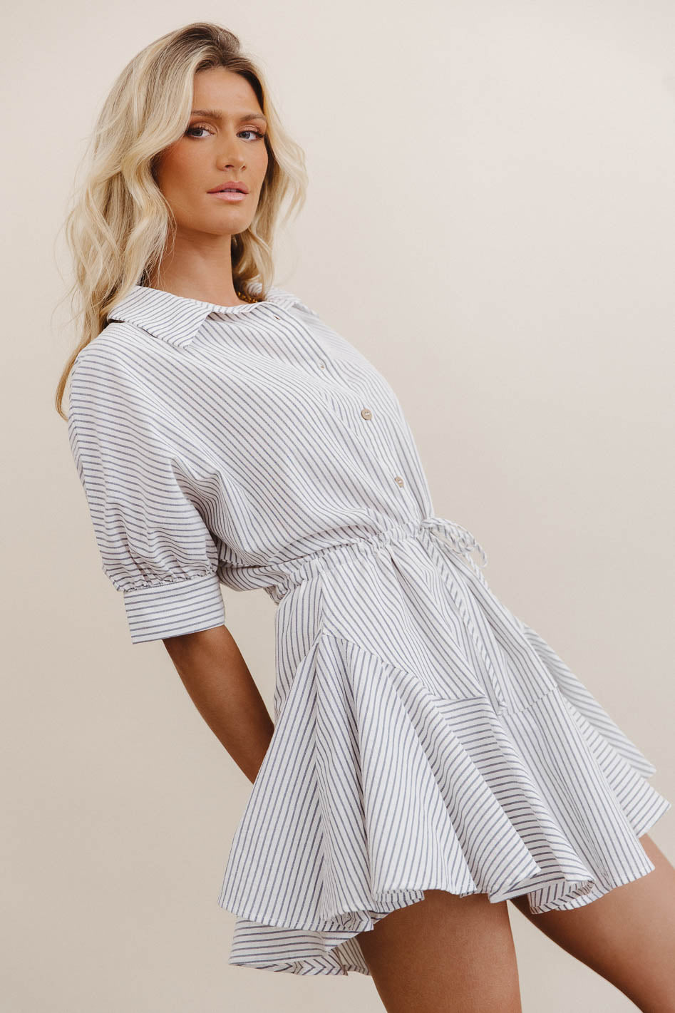 Goldie Striped Mini Dress