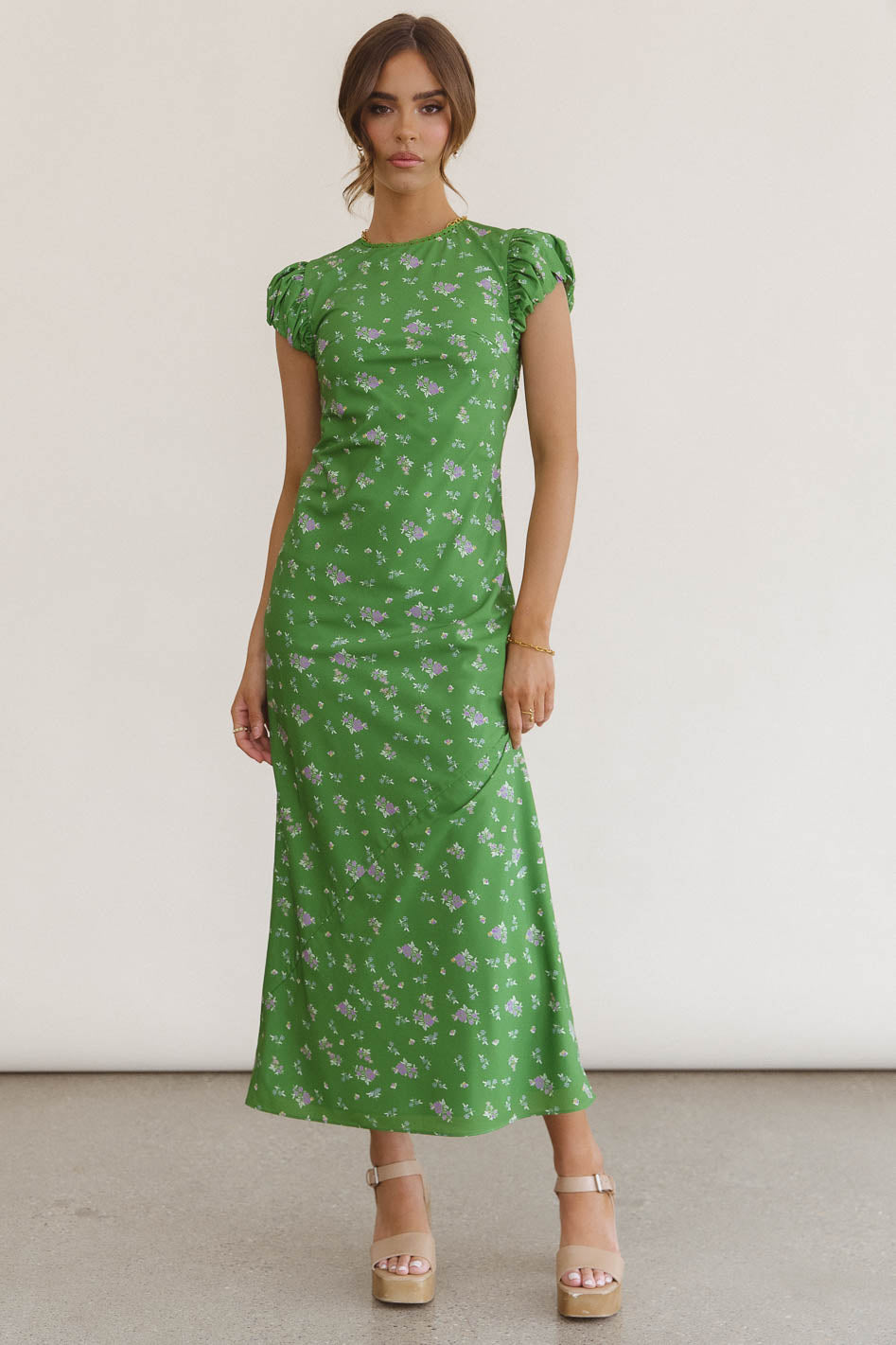 Ellianna Floral Maxi Dress in Green