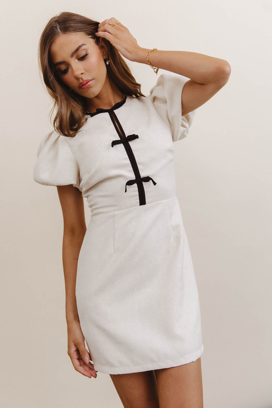 Laura Bow Mini Dress - FINAL SALE