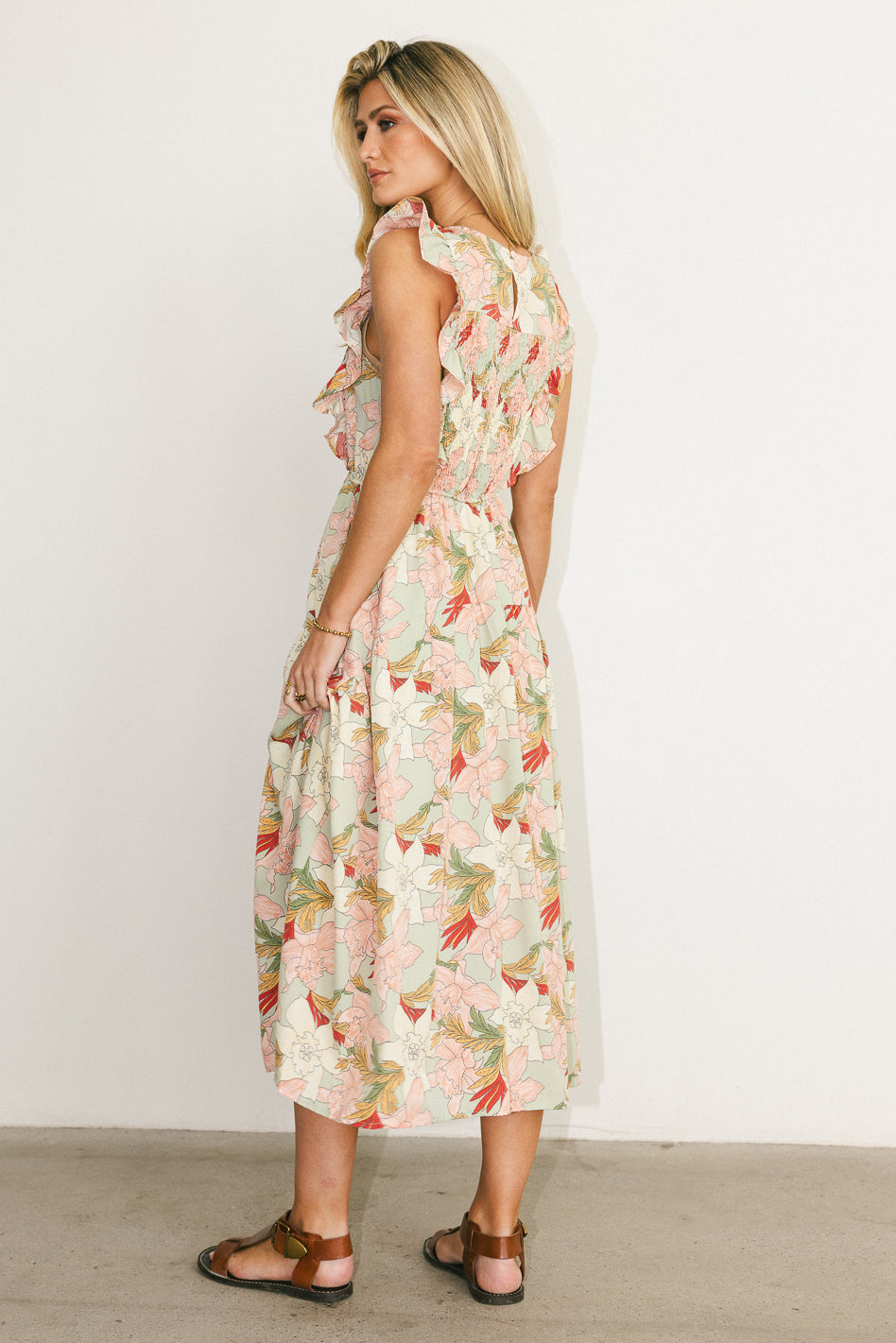 Kelsey Smocked Midi Dress - FINAL SALE